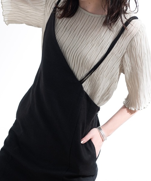 Aunt Marie's（アントマリーズ）の「AUNT MARIE'S リネンアシメキャミワンピース（ワンピース・レディース・ブラック/ベージュ/グレー/ブルー・FREE）」の19枚目の写真