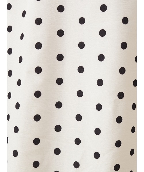 ROYAL PARTY（ロイヤルパーティー）の「ドットフレアスカート（スカート・レディース・ホワイト/ブラック・FREE）」の8枚目の写真