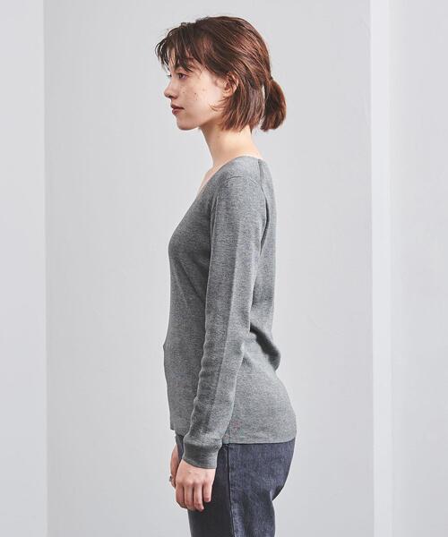 UNITED ARROWS（ユナイテッドアローズ）の「UBCB C/SI FULL/N Vネック ニット（ニット/セーター・レディース・オフホワイト/ダークグレー/ロイヤルブルー・フリー）」の6枚目の写真