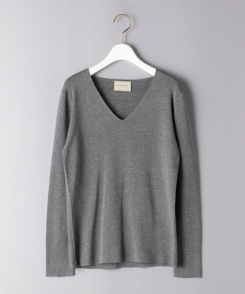 UNITED ARROWS（ユナイテッドアローズ）の「UBCB C/SI FULL/N Vネック ニット（ニット/セーター・レディース・オフホワイト/ダークグレー/ロイヤルブルー・フリー）」の14枚目の写真