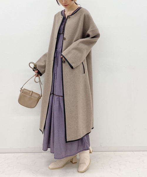 archives（アルシーヴ）の「ダブルフェイスパイピングコート（ノー