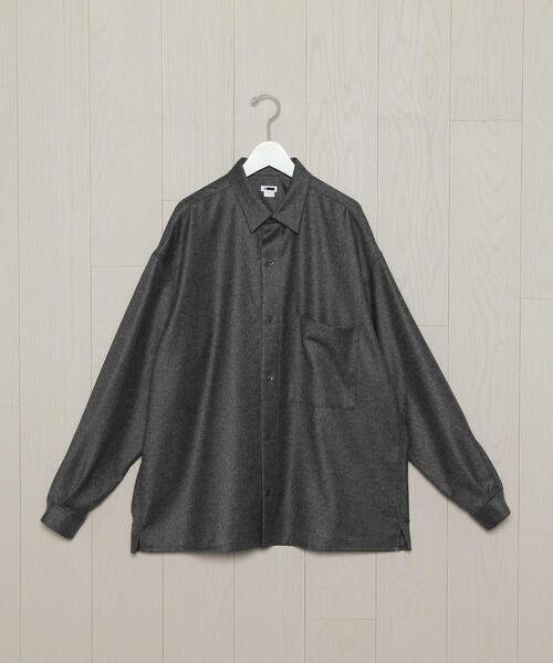 HBEAUTY&YOUTH WOOL FLANNEL BOX SHIRT HBEAUTY&YOUTH WOOL