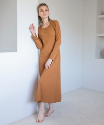 bijorie（ビジュリィ）の「オーガニックコットンリブ／カップつきワンピース（ルームワンピース・レディース）」