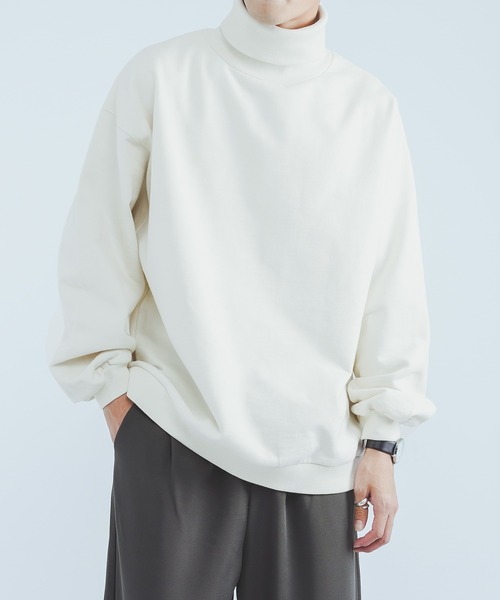 epnok（エプノック）の「タートルネックスウェットシャツ（スウェット・メンズ・オフホワイト/オレンジ/ブルー・MEDIUM/LARGE）」の2枚目の写真