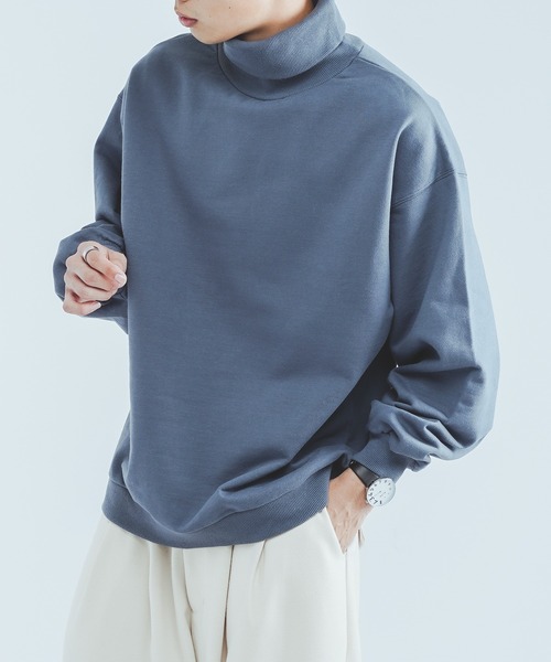 epnok（エプノック）の「タートルネックスウェットシャツ（スウェット・メンズ・オフホワイト/オレンジ/ブルー・MEDIUM/LARGE）」の20枚目の写真