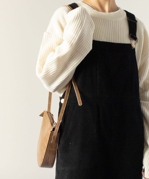 me+em select（ミームセレクト）の「クロコダイル柄ハーフムーンショルダーバッグ（ショルダーバッグ・レディース・ブラック/ダークブラウン/ベージュ/ブラウン/アイボリー・FREE）」の13枚目の写真