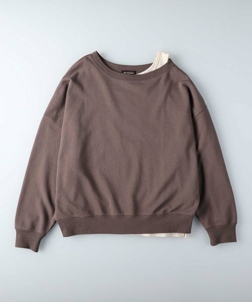 RAG MACHINE（ラグマシーン）の「【RAG MACHINE】肩だしスウェットレイヤード（アンサンブル・レディース・ライトブラウン/イエロー/オフホワイト・M/L）」の14枚目の写真