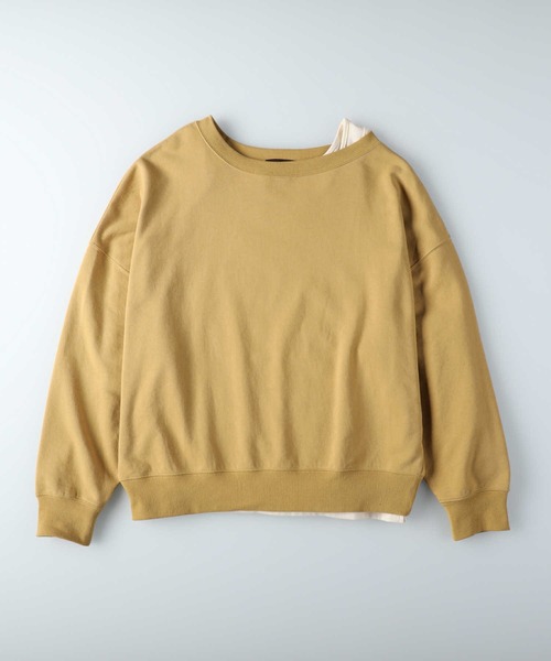 RAG MACHINE（ラグマシーン）の「【RAG MACHINE】肩だしスウェットレイヤード（アンサンブル・レディース・ライトブラウン/イエロー/オフホワイト・M/L）」の15枚目の写真