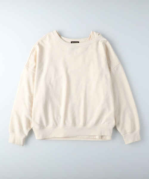 RAG MACHINE（ラグマシーン）の「【RAG MACHINE】肩だしスウェットレイヤード（アンサンブル・レディース・ライトブラウン/イエロー/オフホワイト・M/L）」の13枚目の写真