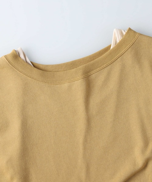 RAG MACHINE（ラグマシーン）の「【RAG MACHINE】肩だしスウェットレイヤード（アンサンブル・レディース・ライトブラウン/イエロー/オフホワイト・M/L）」の11枚目の写真