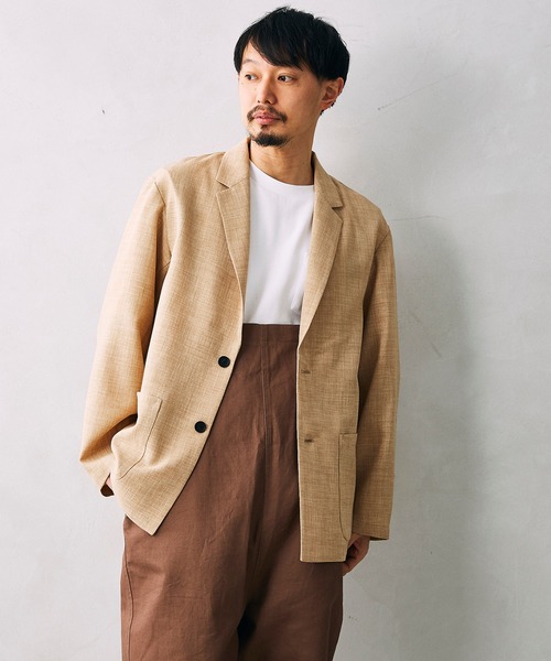 JOURNAL STANDARD relume(ジャーナルスタンダード レリューム)の「ドライタッチリラックスジャケット(テーラードジャケット・メンズ・ブラック/ベージュ/グレー・SMALL/MEDIUM/LARGE)」の10枚目の写真
