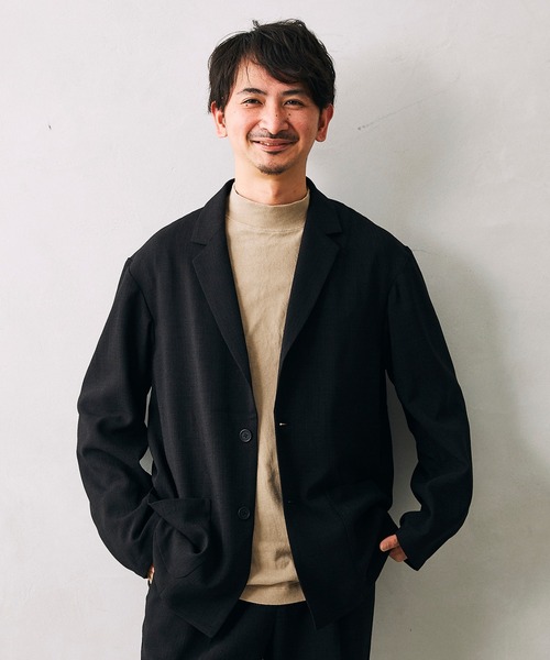 JOURNAL STANDARD relume(ジャーナルスタンダード レリューム)の「ドライタッチリラックスジャケット(テーラードジャケット・メンズ・ブラック/ベージュ/グレー・SMALL/MEDIUM/LARGE)」の16枚目の写真