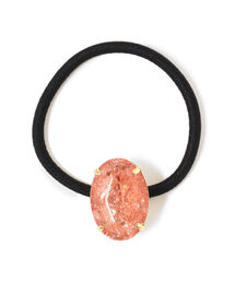 Ray BEAMS / デッドストック オーバル ビジュー ヘアゴム