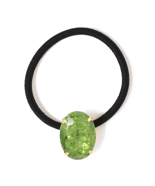 Ray BEAMS(レイビームス)の「Ray BEAMS / デッドストック オーバル ビジュー ヘアゴム(ヘアゴム・レディース・ベージュ/ブルー/グリーン/レッド系その他・ONE SIZE)」の3枚目の写真