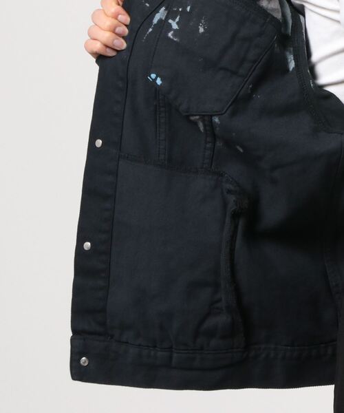 LEGENDA（レジェンダ）の「Color Bleach Denim Jacket ＊（デニムジャケット・レディース・ブラック/インディゴブルー・FREE）」の7枚目の写真