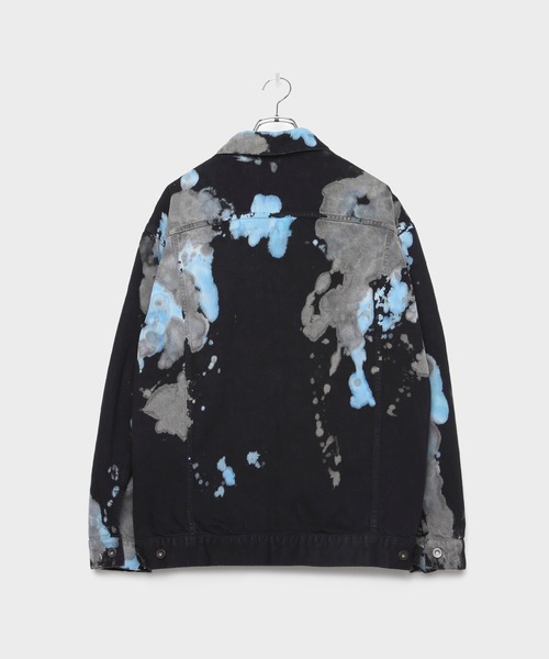 LEGENDA（レジェンダ）の「Color Bleach Denim Jacket ＊（デニムジャケット・レディース・ブラック/インディゴブルー・FREE）」の12枚目の写真