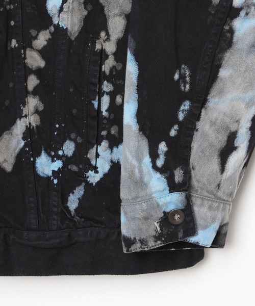 LEGENDA（レジェンダ）の「Color Bleach Denim Jacket ＊（デニムジャケット・レディース・ブラック/インディゴブルー・FREE）」の9枚目の写真