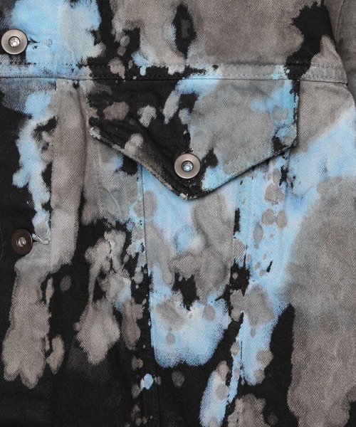 LEGENDA（レジェンダ）の「Color Bleach Denim Jacket ＊（デニムジャケット・レディース・ブラック/インディゴブルー・FREE）」の11枚目の写真