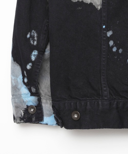 LEGENDA（レジェンダ）の「Color Bleach Denim Jacket ＊（デニムジャケット・レディース・ブラック/インディゴブルー・FREE）」の3枚目の写真