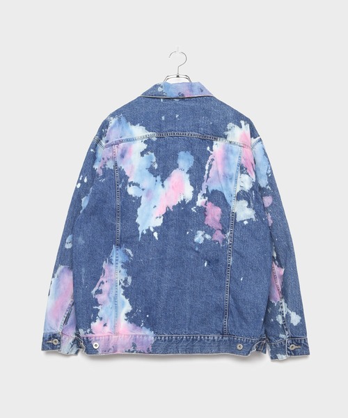 LEGENDA（レジェンダ）の「Color Bleach Denim Jacket ＊（デニムジャケット・レディース・ブラック/インディゴブルー・FREE）」の6枚目の写真