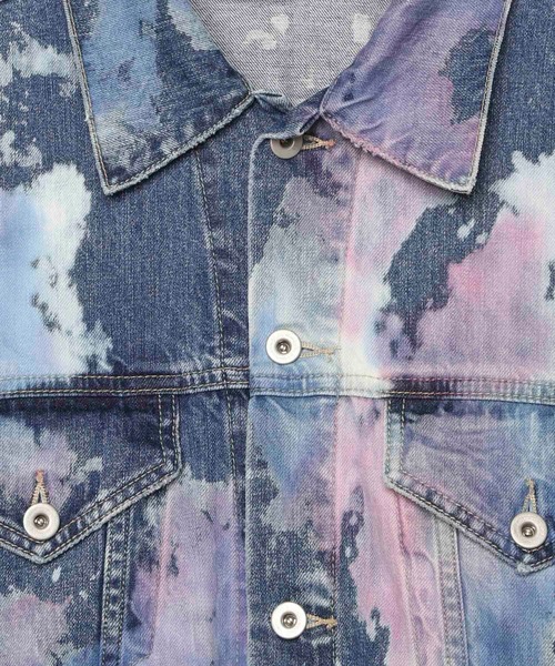 LEGENDA（レジェンダ）の「Color Bleach Denim Jacket ＊（デニムジャケット・レディース・ブラック/インディゴブルー・FREE）」の13枚目の写真