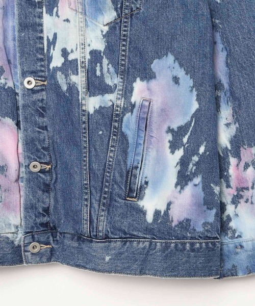 LEGENDA（レジェンダ）の「Color Bleach Denim Jacket ＊（デニムジャケット・レディース・ブラック/インディゴブルー・FREE）」の10枚目の写真