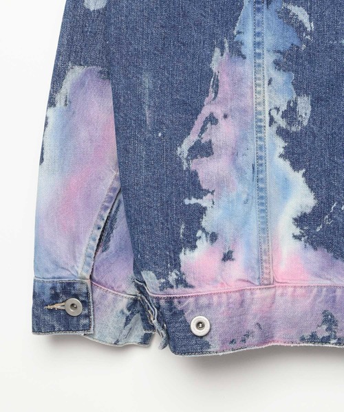 LEGENDA（レジェンダ）の「Color Bleach Denim Jacket ＊（デニムジャケット・レディース・ブラック/インディゴブルー・FREE）」の8枚目の写真