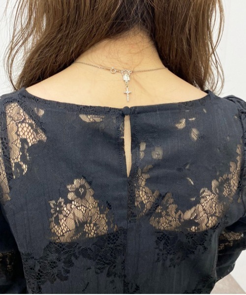 apres jour mignon(アプレジュールミニョン)の「袖コンシャスレースブラウス 【ZOZOTOWN限定アイテム】(シャツ/ブラウス・レディース・ブラック/ブルー/オフホワイト・X-LARGE/フリー)」の14枚目の写真