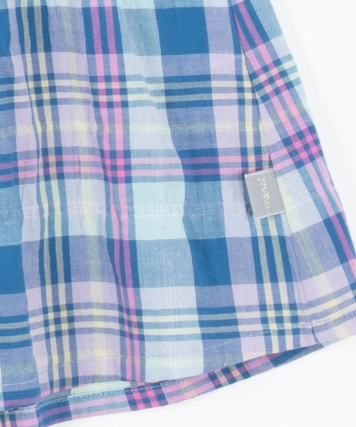 KP（ケーピー）の「シャーリングチェックオフショルダーチュニック(100-130cm)（チュニック・キッズ・オレンジ/ブルー系その他・110cm/120cm/130cm/100cm）」の5枚目の写真