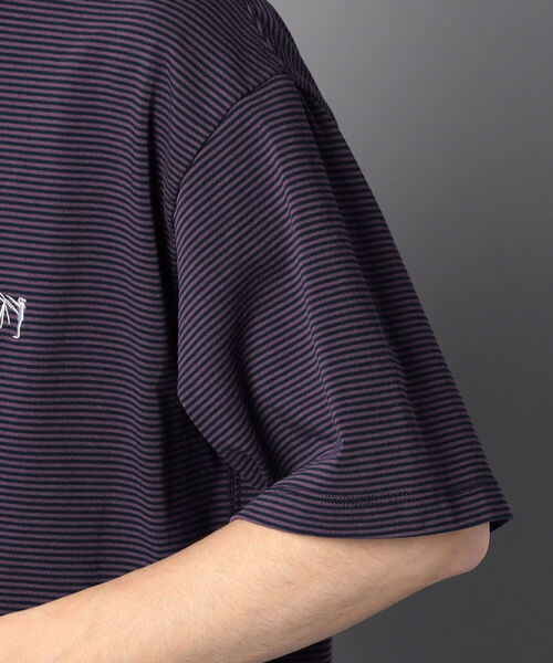 GLOSTER（グロスター）の「【unlume/アンルーム】ワンポイントロゴ Tシャツ（Tシャツ/カットソー・メンズ・グリーン/ベージュ/ホワイト/パープル系その他/グレー系その他・L/M/XL/S）」の7枚目の写真