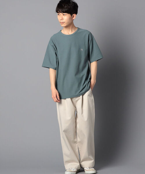 GLOSTER（グロスター）の「【unlume/アンルーム】ワンポイントロゴ Tシャツ（Tシャツ/カットソー・メンズ・グリーン/ベージュ/ホワイト/パープル系その他/グレー系その他・L/M/XL/S）」の20枚目の写真