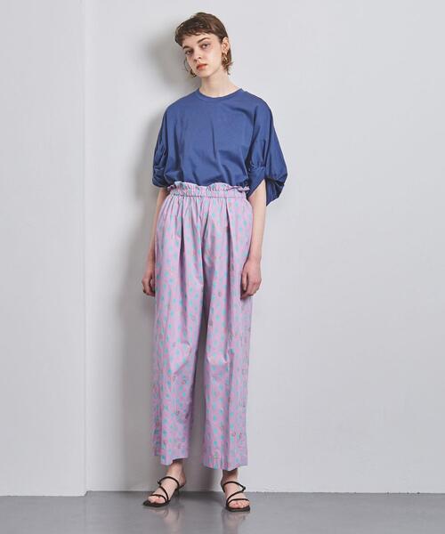 Mala KALANCHOE（マーラカランコエ）の「＜Mala KALANCHOE (マーラ カランコエ）＞ブロックプリント ワイドパンツ ■■■（その他パンツ・レディース・ライラック・MEDIUM）」の2枚目の写真
