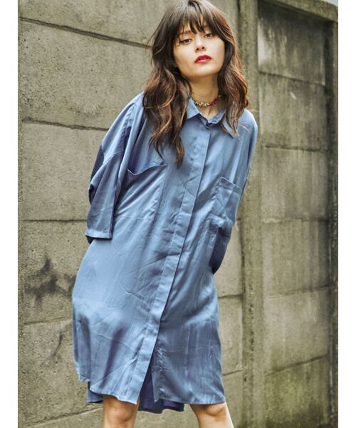 jouetie（ジュエティ）の「スーパーBIGシャツ（シャツ/ブラウス・レディース・ブラック/ピンク/ブルー/その他1・MEDIUM）」の3枚目の写真