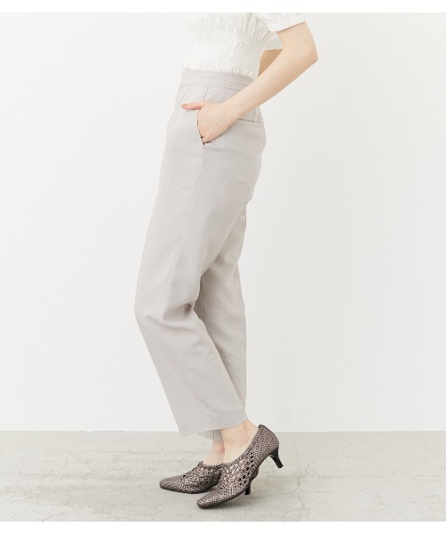 rienda（リエンダ）の「ワイドテーパードPT（スラックス・レディース・ブラウン/カーキ/ライトベージュ・SMALL/MEDIUM）」の3枚目の写真