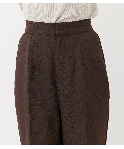 rienda（リエンダ）の「ワイドテーパードPT（スラックス・レディース・ブラウン/カーキ/ライトベージュ・SMALL/MEDIUM）」の14枚目の写真