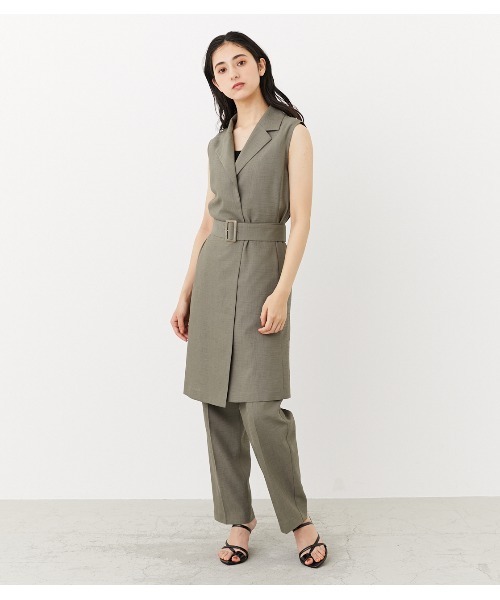 rienda（リエンダ）の「ワイドテーパードPT（スラックス・レディース・ブラウン/カーキ/ライトベージュ・SMALL/MEDIUM）」の19枚目の写真