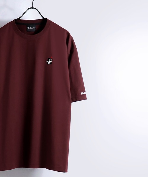 Mark Gonzales(マーク・ゴンザレス)の「【Mark Gonzales / マークゴンザレス】 ワンポイントロゴ刺繍 ビッグシルエットTシャツ(Tシャツ/カットソー・メンズ・ホワイト/チャコールグレー/ブラック/ワイン/ピンク/グリーン/ミント/ブルー/サックスブルー/ベージュ/ボルドー/ネイビー/ライトグレー・M/L)」の13枚目の写真