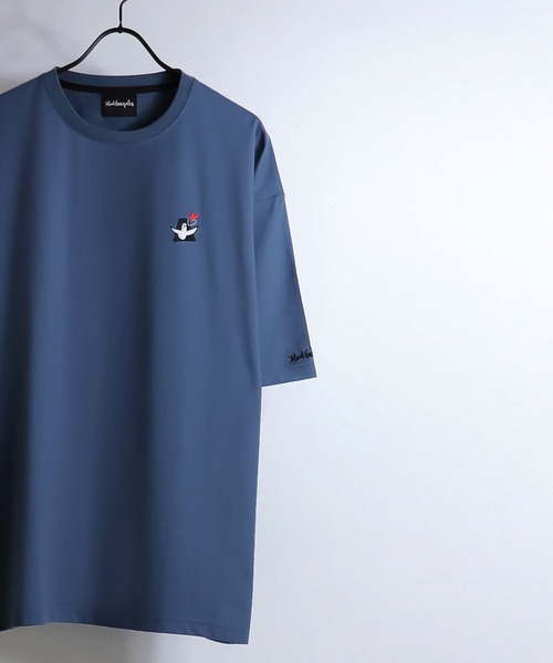 Mark Gonzales(マーク・ゴンザレス)の「【Mark Gonzales / マークゴンザレス】 ワンポイントロゴ刺繍 ビッグシルエットTシャツ(Tシャツ/カットソー・メンズ・ホワイト/チャコールグレー/ブラック/ワイン/ピンク/グリーン/ミント/ブルー/サックスブルー/ベージュ/ボルドー/ネイビー/ライトグレー・M/L)」の10枚目の写真