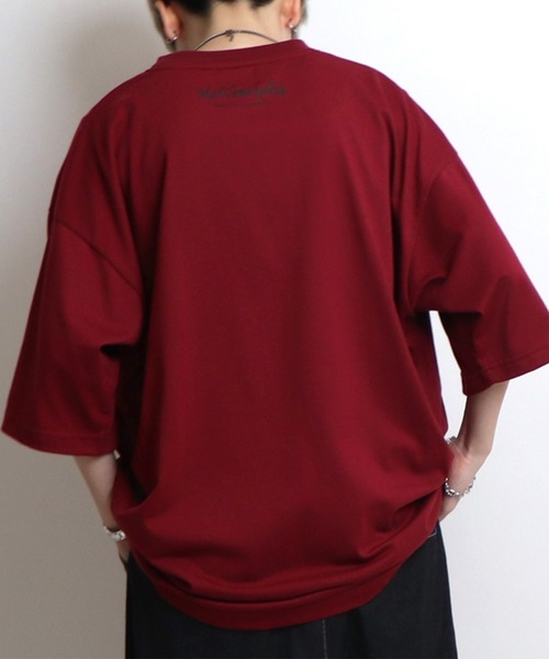 Mark Gonzales(マーク・ゴンザレス)の「【Mark Gonzales / マークゴンザレス】 ワンポイントロゴ刺繍 ビッグシルエットTシャツ(Tシャツ/カットソー・メンズ・ホワイト/チャコールグレー/ブラック/ワイン/ピンク/グリーン/ミント/ブルー/サックスブルー/ベージュ/ボルドー/ネイビー/ライトグレー・M/L)」の17枚目の写真