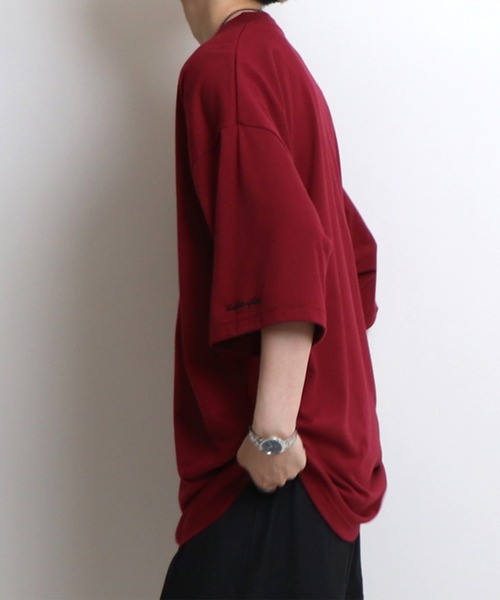 Mark Gonzales(マーク・ゴンザレス)の「【Mark Gonzales / マークゴンザレス】 ワンポイントロゴ刺繍 ビッグシルエットTシャツ(Tシャツ/カットソー・メンズ・ホワイト/チャコールグレー/ブラック/ワイン/ピンク/グリーン/ミント/ブルー/サックスブルー/ベージュ/ボルドー/ネイビー/ライトグレー・M/L)」の18枚目の写真