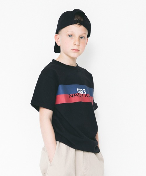 NAUTICA（ノーティカ）の「【NAUTICA/ノーティカ】カラーラインプリントTシャツ（Tシャツ/カットソー・キッズ・ブラック/オフホワイト・150cm/130cm/110cm/100cm/140cm/120cm）」の20枚目の写真