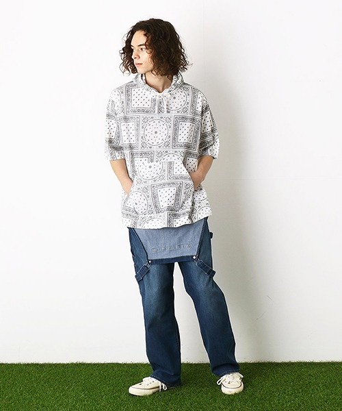 Purple&Yellow（パープルアンドイエロー）の「5分袖　プルオーバーパーカ（パーカー・メンズ・ホワイト/ブラック/アイボリー/グレイッシュベージュ・SMALL/MEDIUM/LARGE/X-LARGE）」の7枚目の写真