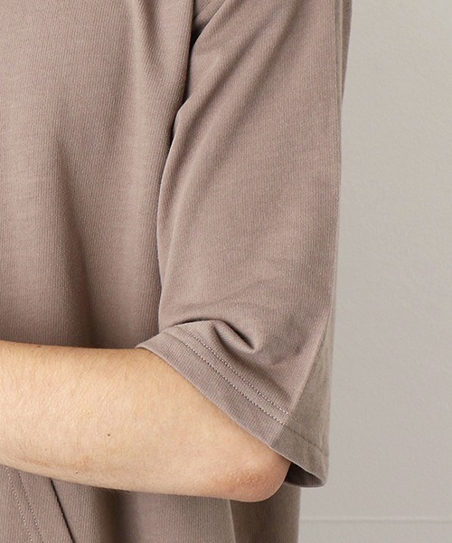 Purple&Yellow（パープルアンドイエロー）の「5分袖　プルオーバーパーカ（パーカー・メンズ・ホワイト/ブラック/アイボリー/グレイッシュベージュ・SMALL/MEDIUM/LARGE/X-LARGE）」の20枚目の写真