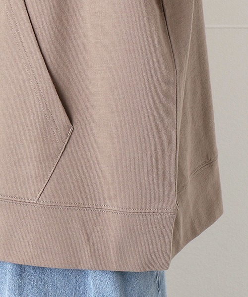 Purple&Yellow（パープルアンドイエロー）の「5分袖　プルオーバーパーカ（パーカー・メンズ・ホワイト/ブラック/アイボリー/グレイッシュベージュ・SMALL/MEDIUM/LARGE/X-LARGE）」の21枚目の写真