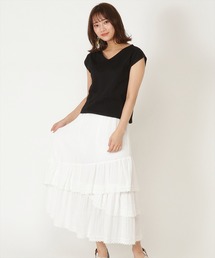 WILLSELECTION | ボイル楊柳ティアードスカート(スカート)