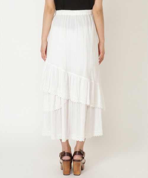 WILLSELECTION(ウィルセレクション)の「ボイル楊柳ティアードスカート(スカート・レディース・ブラック/ベージュ/オフホワイト・MEDIUM)」の22枚目の写真