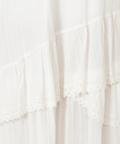 WILLSELECTION(ウィルセレクション)の「ボイル楊柳ティアードスカート(スカート・レディース・ブラック/ベージュ/オフホワイト・MEDIUM)」の7枚目の写真