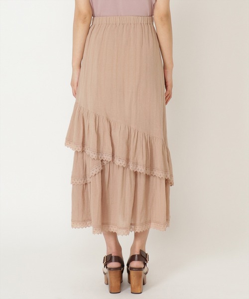 WILLSELECTION(ウィルセレクション)の「ボイル楊柳ティアードスカート(スカート・レディース・ブラック/ベージュ/オフホワイト・MEDIUM)」の10枚目の写真