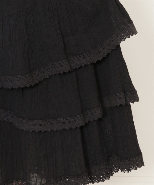 WILLSELECTION(ウィルセレクション)の「ボイル楊柳ティアードスカート(スカート・レディース・ブラック/ベージュ/オフホワイト・MEDIUM)」の19枚目の写真