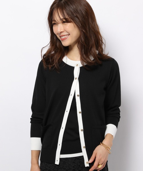 BARNYARDSTORM（バンヤードストーム）の「BARNYARDSTORM / ハイショクアンサンブルニット（アンサンブル・レディース・ホワイト/ブラック/ブルー・FREE）」の3枚目の写真